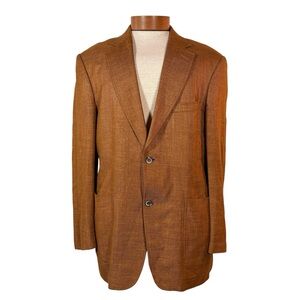 100% Bamboo Blazer Men’s 42R Ibiza Brown Jacket Business Casual Preppy Vacation